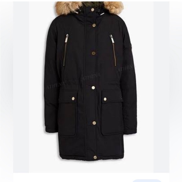 Michael Kors down jacket soft shell with hood longline women's size XS NWOT - Picture 2 of 3